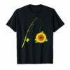 I love fishing and sunflower T-Shirt Gift