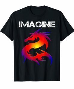 IMAGINE Fantasy Dragon Style T-shirt Great For Gift