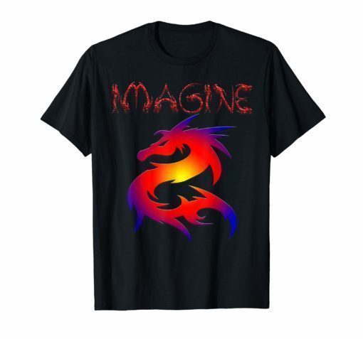 IMAGINE Fantasy Dragon Style T-shirt Great For Gift