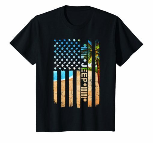 Jeep American Flag Summer Beach Jeep Drivers 2019 Shirt