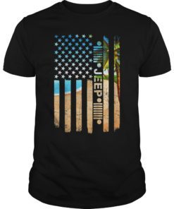Jeep American Flag Summer Beach Jeep Drivers Shirt