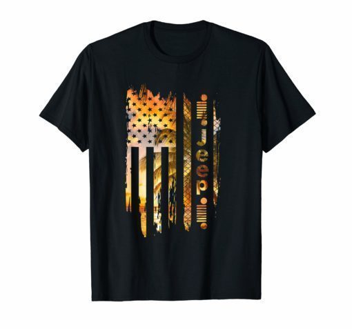 Jeep American Flag Summer Beach T-Shirt Gift For Men Women