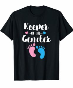 Keeper Of The Gender Shirt Cute Baby Reveal Announcement Tee