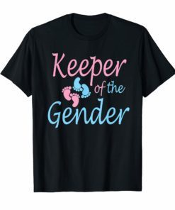 Keeper of Gender reveal party idea baby announcement Tshirt