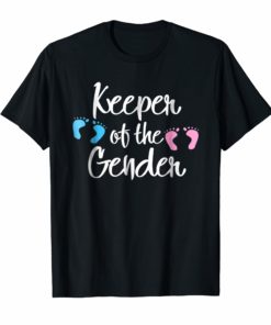 Keeper of Gender reveal party idea baby announcement Tshirt