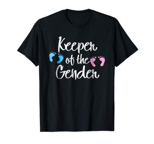 Keeper of Gender reveal party idea baby announcement Tshirt