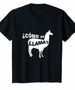 Kids Como se llama Funny Lama Saying T-Shirt for Children