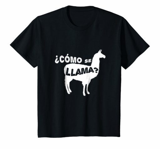 Kids Como se llama Funny Lama Saying T-Shirt for Children