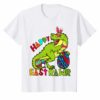 Kids Kids Happy Eastrawr T Rex Dinosaur Easter Bunny Egg T-Shirt