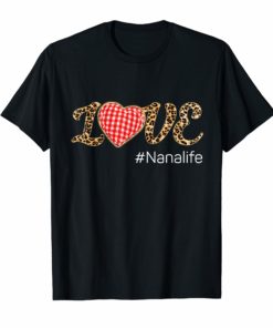 Love Nana Life #Nanalife Buffalo Plaid Flower Tee