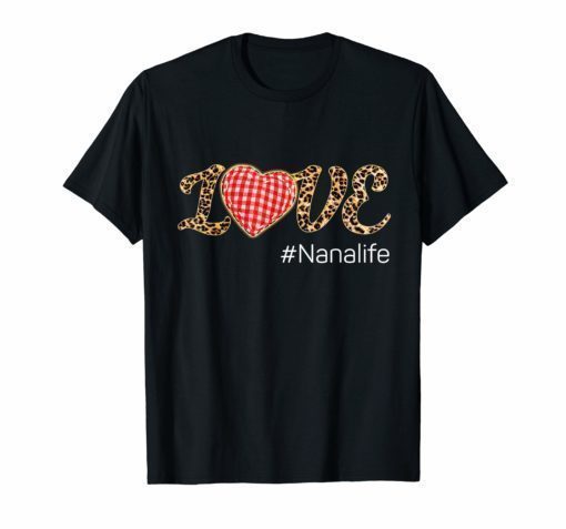 Love Nana Life #Nanalife Buffalo Plaid Flower Tee