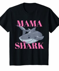 Mama Shark Tshirt Cute Gift for Moms