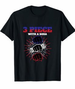 Mens 3 Piece With A Soda Shirt Funny Three Punch Tshirt