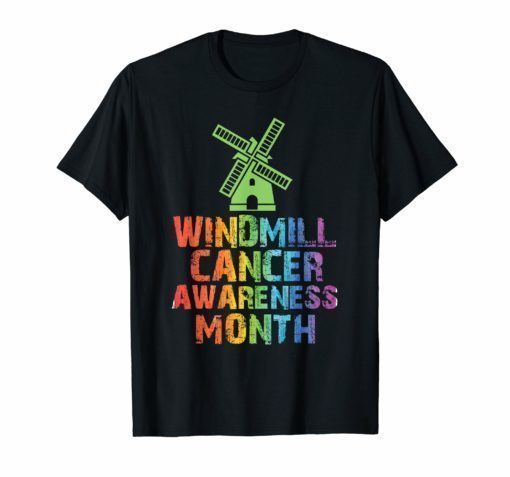 Mens Trump Windmill Cancer Awareness Month Shirt