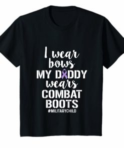 Military Child Month Purple Up Daddy Boots Pride T Shirt