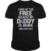 Military Child Month Purple Up Free Brave Dad Pride Tee Shirt