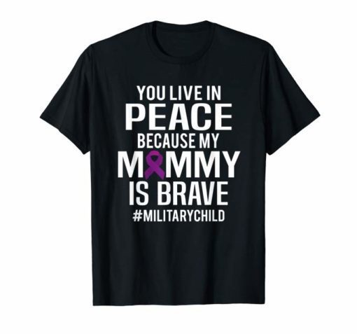 Military Child Month Purple Up Free Brave Mammy Pride T-Shirt