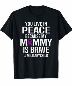 Military Child Month Purple Up Free Brave Mammy Pride TShirt