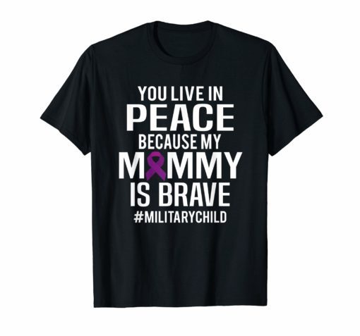 Military Child Month Purple Up Free Brave Mammy Pride TShirt