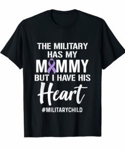 Military Child Month Purple Up Heart Mommy Pride T Shirt
