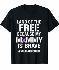 Military Child Month Purple Up Land Free Mommy Pride T Shirt