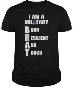 Military Child Month Purple Up Pride Brave Brat Tee Shirt