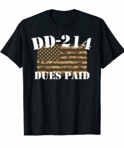 Military DD-214 Shirt Vintage DD214 Dues Paid Tee