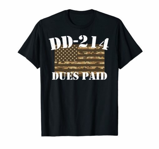 Military DD-214 Shirt Vintage DD214 Dues Paid Tee