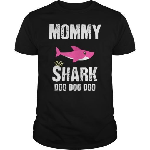 Mommy Shark Doo Doo T-Shirt Funny Kids Video Baby Daddy