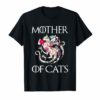 Mother of Cats Flower Shirt Mother's Day Floral Funny Gift