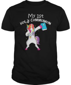 My 1st Holy Communion Unicorn Dabbing Funny Shirt
