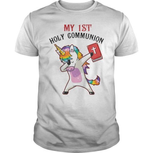 My 1st Holy Communion Unicorn Dabbing Shirt