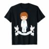 My First Communion Shirt Gift Kids Son Boy Brown Hair Bible