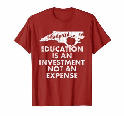 NC red for ed North Carolina teacher strike t-shirts