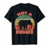 Not a hugger T shirt vintage elephant Shirt Gifts Men Women