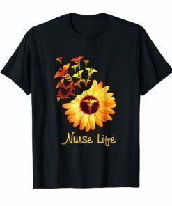 Nurse Life Sunflower Tshirt Cute Nurse Gifts