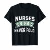 Nurse never fold nurse love playing card t-shirt