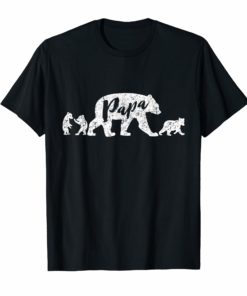 Papa Bear T Shirt with Three Cubs