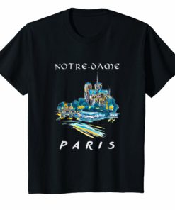 Paris France City Notre Dame T-Shirt
