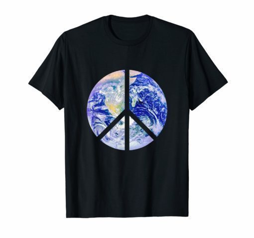 Peace Sign Earth t-shirt Planet Earth Peace Cutout Design