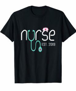 Proud Cute New Nurse Est 2019 Girlfriend Boyfriend Tshirt