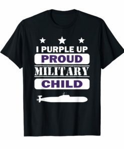 Purple Up For Military kids Month Of The Military Child Tees