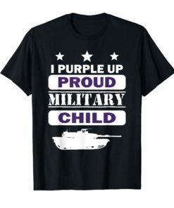 Purple Up For Military kids Month Of The Military Child Tees