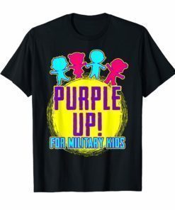 Purple Up Shirt Military Child Kid