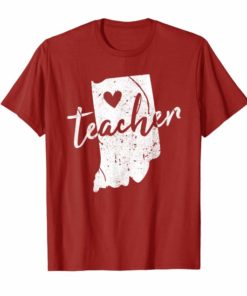 Red For Ed Indiana Teacher T Shirts RedForEd Tee Shirt.