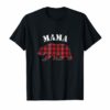 Red Plaid Mama Bear Buffalo Matching Family Pajama Shirt