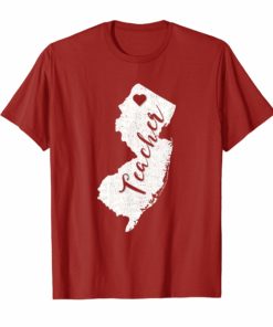 Red for Ed T-Shirts New Jersey Protest Gifts For Teachers