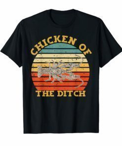 Retro Cajun Crawfish Chicken Of The Ditch T-Shirt