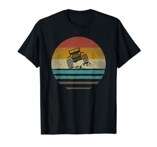Retro Vintage Sunset Jeeps 70s Off Road Wave Men Women Gift T-Shirt