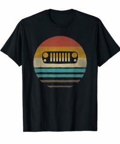 Retro Vintage Sunset Jeeps 70s Off Road Wave Men Women Gift Tee Shirt
